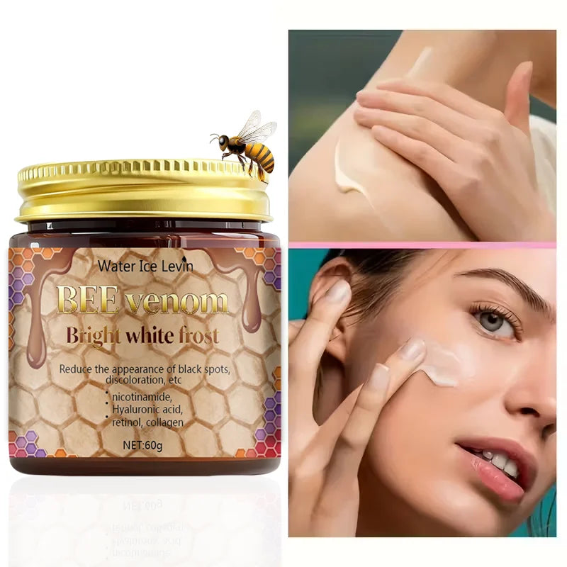 Bee Venom Brightening Cream with Niacinamide & Retinol, Reduces Dark Spots & Discoloration, Hydrates & Firms All Skin Types. Qme