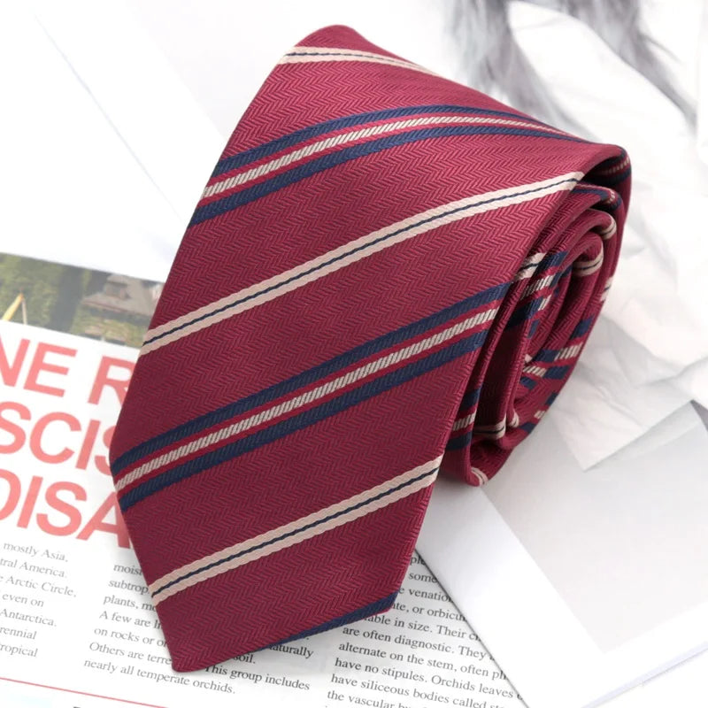 Fashion JK Striped Necktie Year Preppy Tie Graduation Campus Events Qme f