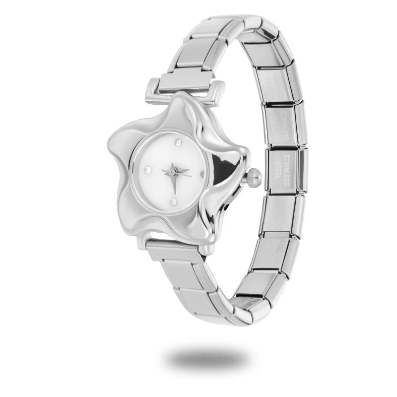 1PC Fashion Stainless Steel Ocean Series Seashell Starfish Watch Bracelet Bangle for Friend Birthday Men's Women's DIY Jewelrys Qme Style 30