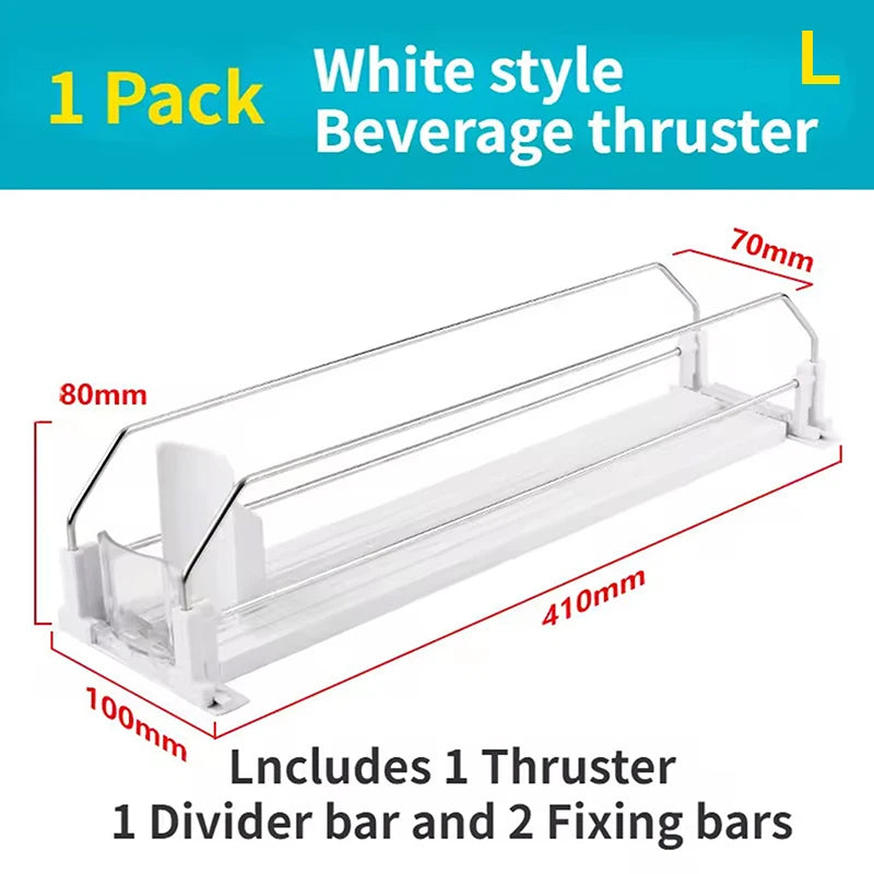 Push Rack Beverage Thruster Dispenser Storage Soda Can Self-pushing Qme 410MM