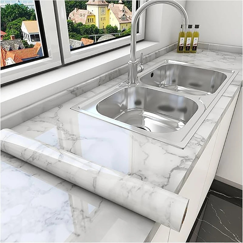 Self Adhesive Wallpaper Marble Pattern Plane Waterproof Washable Wall Qme 1 40cmX1m