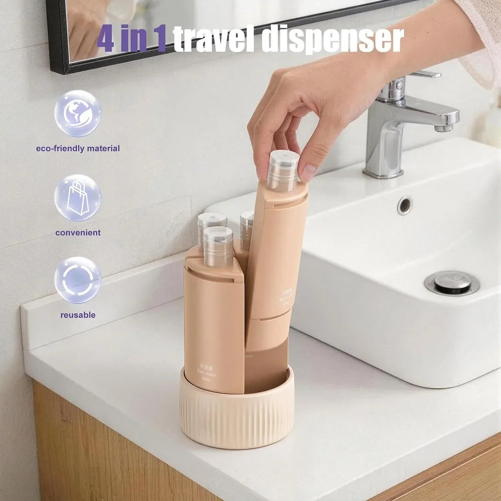 1 Travel Dispenser Bottle Leak Proof Refillable Bottles Shampoo Qme