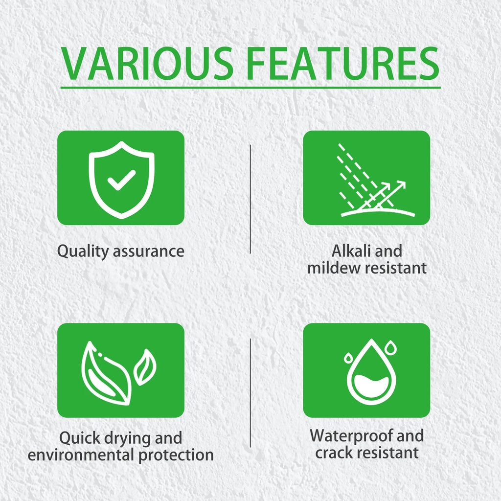 Wall Repair Cream Mouldproof Wall Crack Nail Quick-Drying Dirt Stain Remover Crack Repair Graffiti Coverage Wall Mending Paste Qme