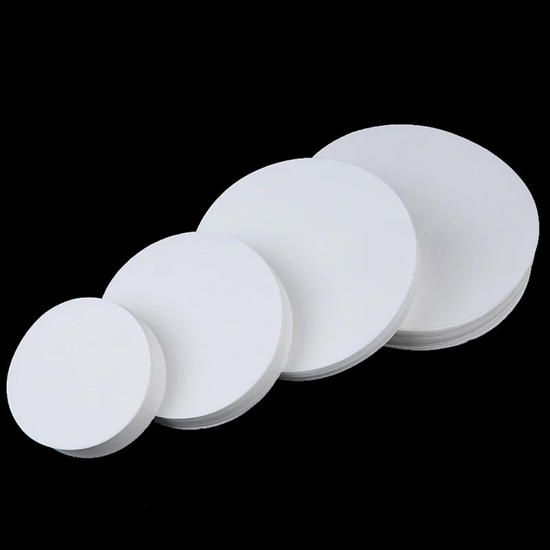 100Pcs Laboratory Filter Paper Circular Qualitative Filter Paper Medium Speed Qme