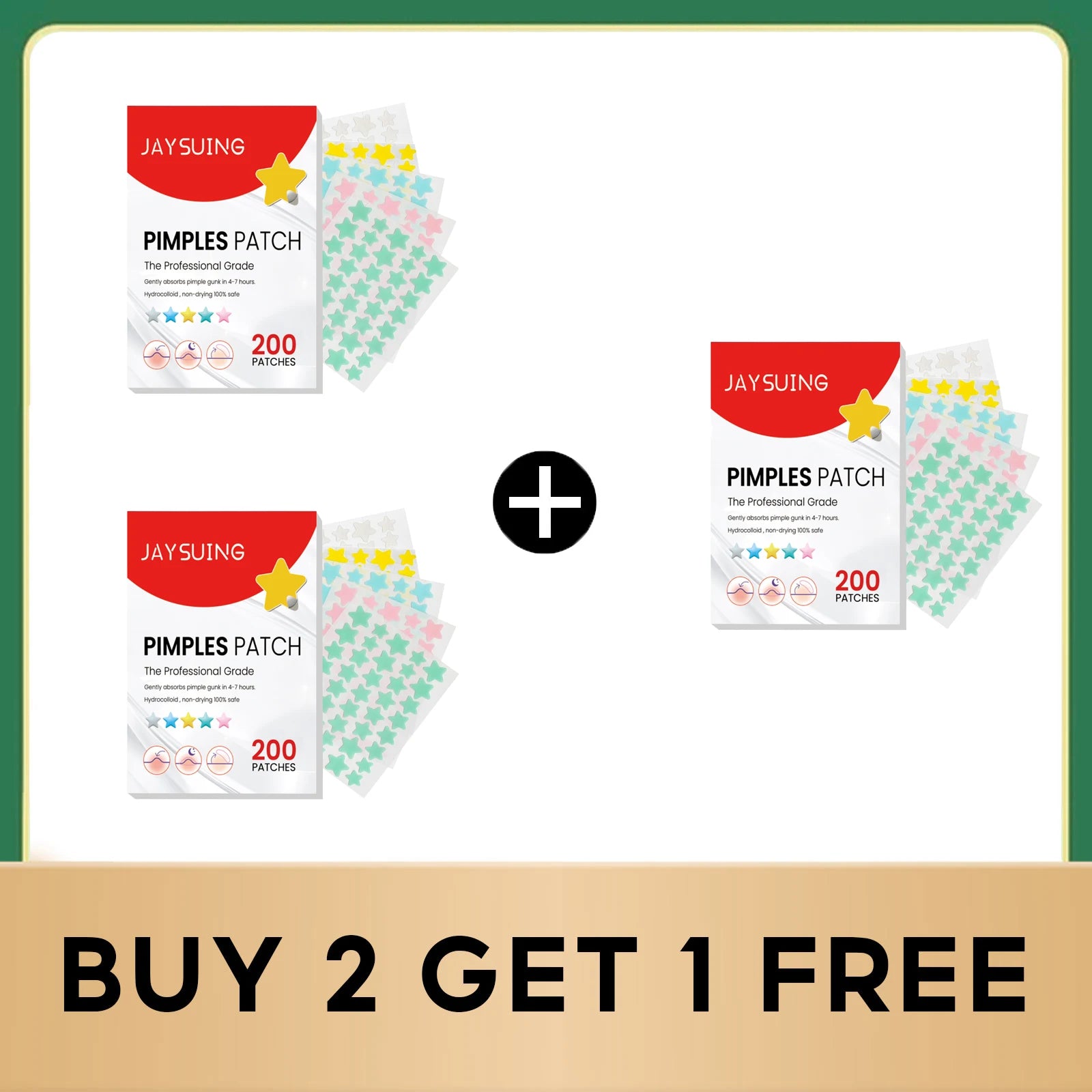Color Star Pimple Patches Invisible Hydrocolloid for Face Acne Dots Absorbing Exudates Waterproof Concealer Acne Patches 200PCS Qme Buy 2 get 1 free