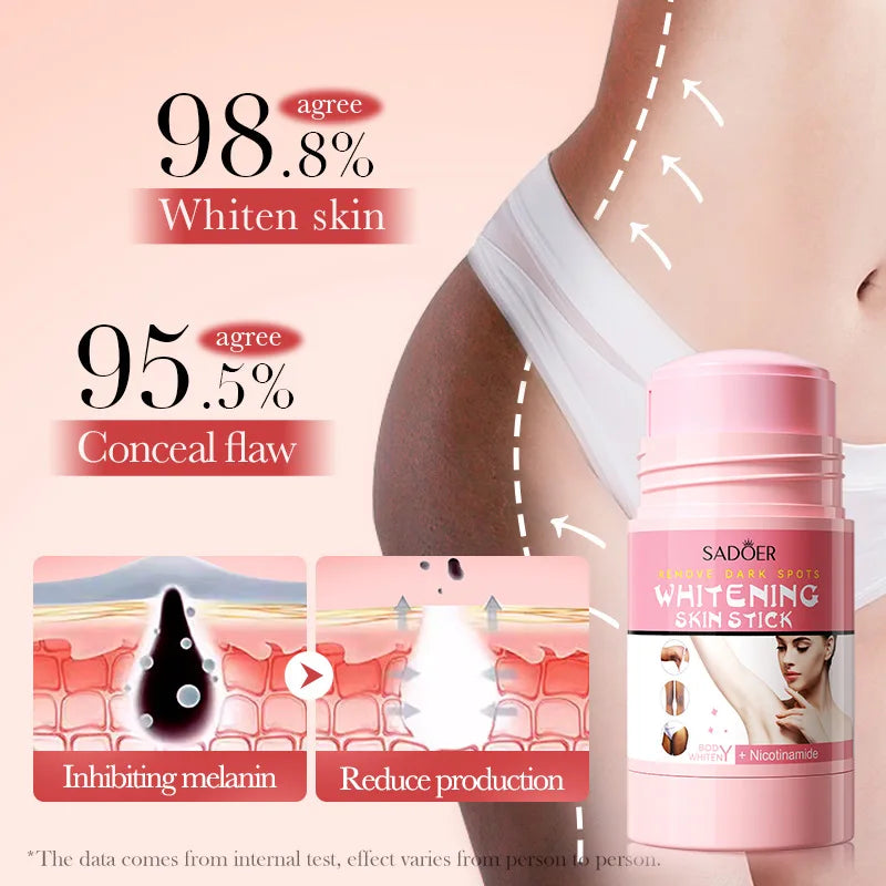 Niacinamide Whitening Cream Stick Remove Dark Spots Bleaching Private Parts Underarm Brighten Butt Knee Inner Thigh Body Care Qme