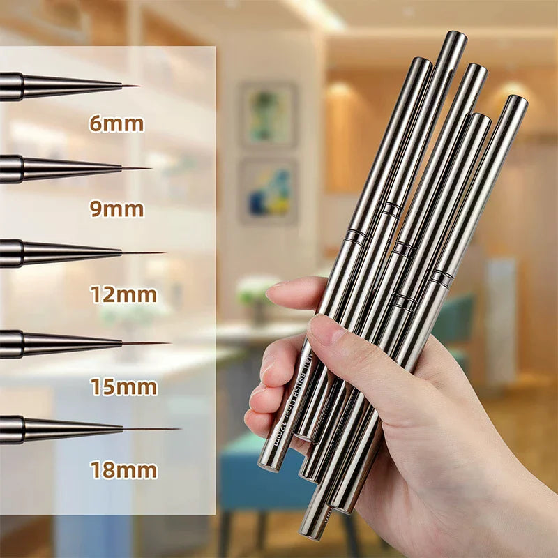 Nail Art Liner Brushes Gel Brush Polish Painting Drawing Pen Qme