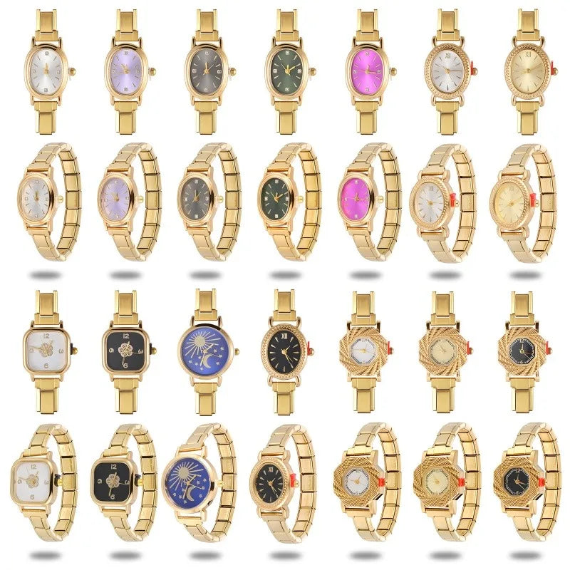 High Qulity Watch for Women Luxury Gift Girl Wristwatches Ladies Bracelet Wristwatches Stainless Steel Strap Small Dial Watch Qme