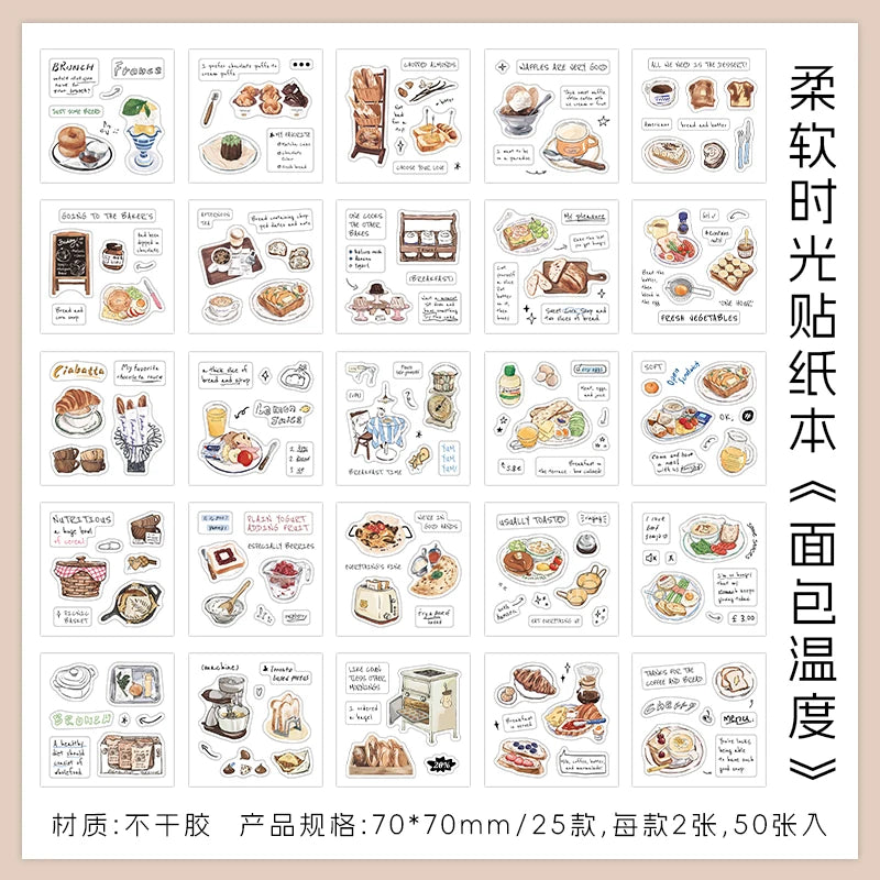 50 pcs Ins Magazine Sticker Book Washi Paper Journal Stickers Material DIY Decoration Memo Pad Scrapbooking Supplies Stationery Qme C