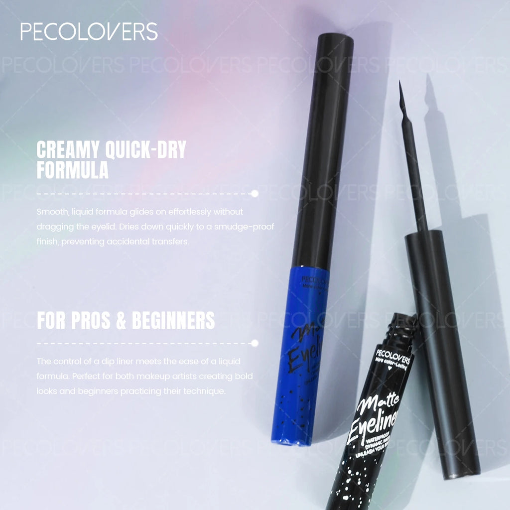 Colored Matte Dip Liquid Eyeliner Rendering Eye Line Klein Blue Qme