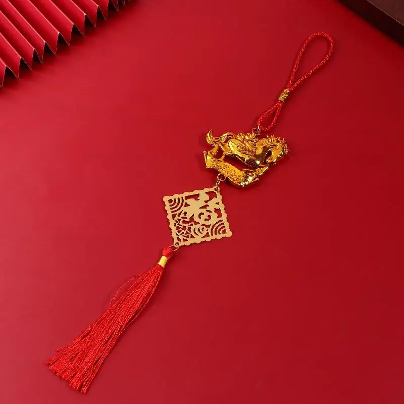2026 Year Of The Horse Golden Plastic Zodiac Horse Pendant Lucky Spring Festival Home Car Hanging Ornaments New Year Gifts Qme style 9