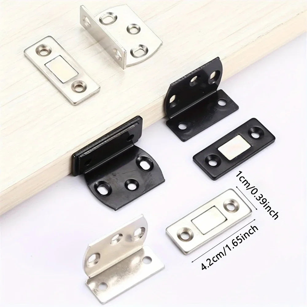 Magnetic Door Closer Cabinet Catch Latch Cupboard Ultra Thin Automatic Closer Lock Invisible Strong Door Stopper Wardrobe Qme