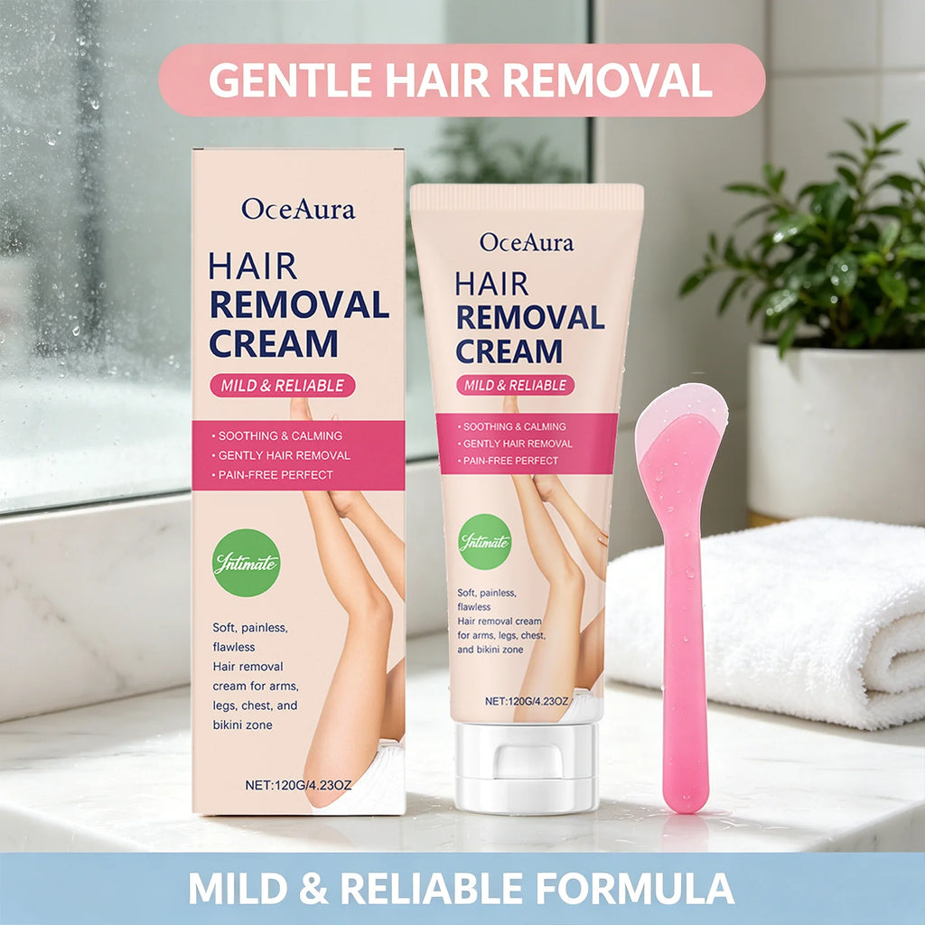 Oceaura Hair Removal Cream Mild Soothing Discomfort Moisturizing Qme