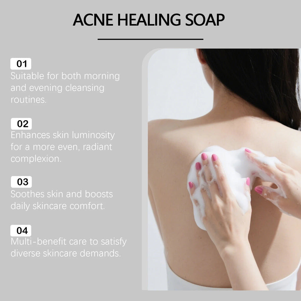 Body Cleansing Soap Gentle Anti Acne Exfoliating Facial & Body Cleanser Brightening Oil Control Soothing Skin Care Shower Soap Qme