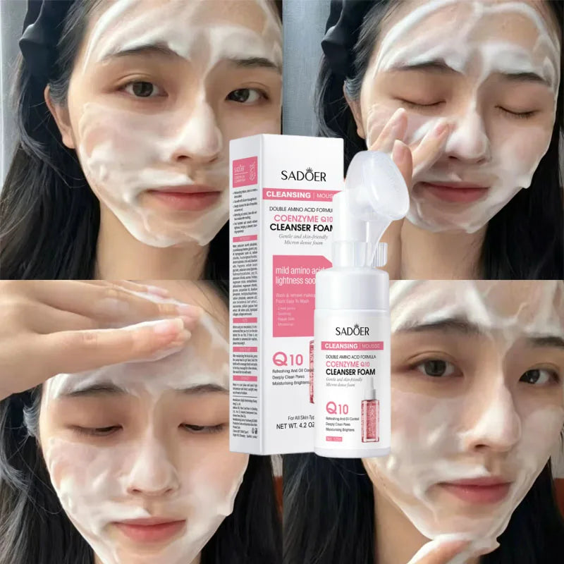 Facial Cleanser Oil Control Shrink Pores Face Wash Foam Face Massasge Facial Hydrating Moisturizing Skin Products Mossee Clean Qme