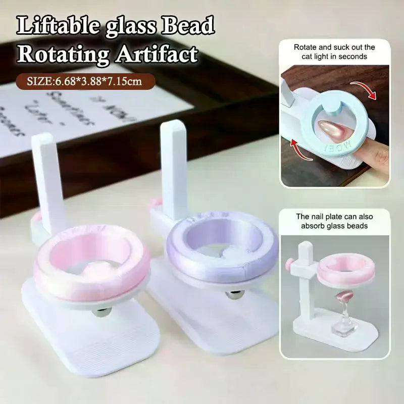 Cat Eye Nail Magnet Tool Automatic Strong Magnetic Ring Adjustable Qme
