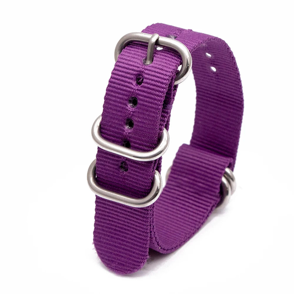 Durable Nylon Watch Strap Army Sport Style Watch Band 18/20/22/24MM 41 Colors Replacement Watch Accessories Qme