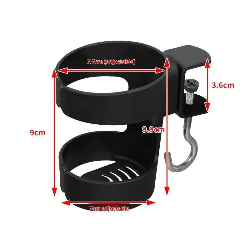 1 PCS Clip On Desk Cup Holder No Drill Anti-Spill Design For Home Office Gaming Desks Storage Rack Qme A1