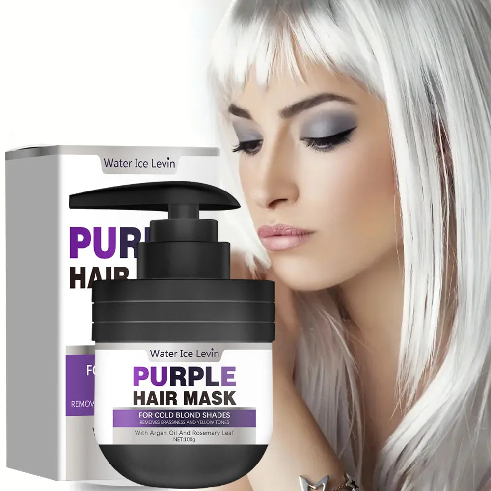 Purple Keratin Hair Mask Repairing For Hair Damaged Maltreated Moisturizing Nourishing Repairing Hair Mask Hair Care Conditioner Qme