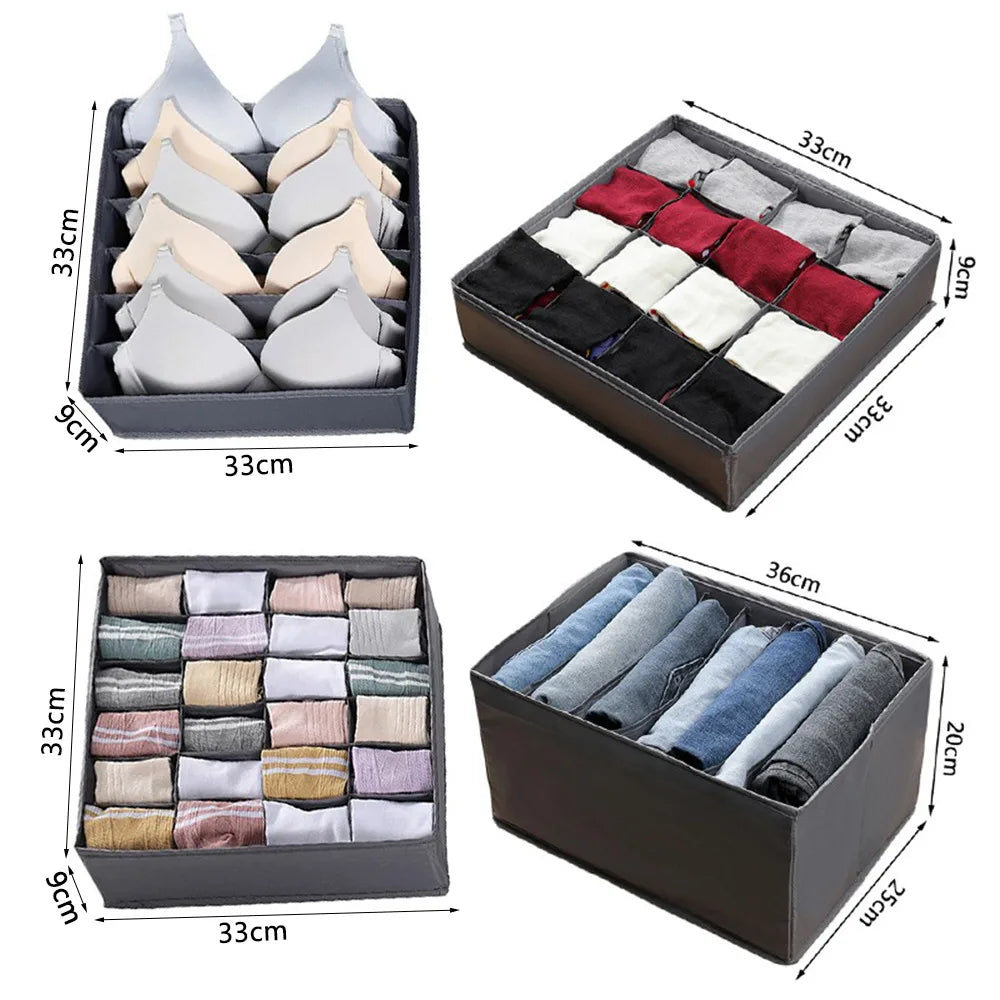 Socks Organizer Underwear Bra Storage Box Cabinet Drawer Organizer For Clothes Ties Wardrobe Clothes Organizer Cabinet Separator Qme