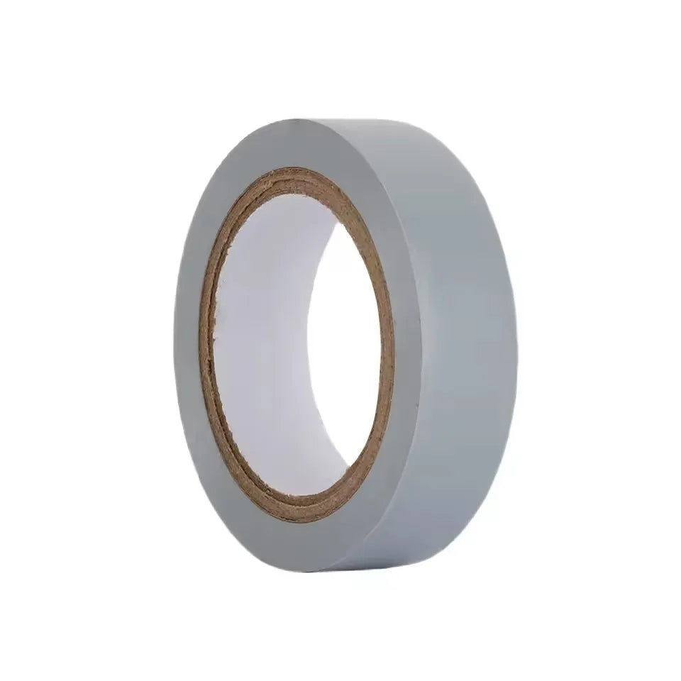 PVC colored electrical tape is waterproof, flame-retardant, insulated, and environmentally friendly Qme Grey 1Roll 12M 18mm