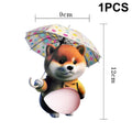 1/5Pcs 3D Cute Puppy Sticker Squeezeable Sticker Refrigerator Wall Decoration Silicone Self-adhesive Sticker Qme 3