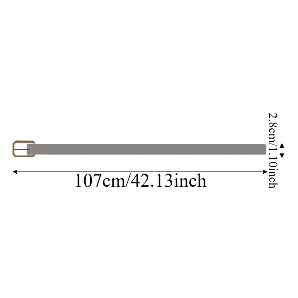 Adjustable Fashion Grommet Belt Durable Parallel Holes Punk Rock Waistband Universal Width Fit Polished Metallic Shine Qme