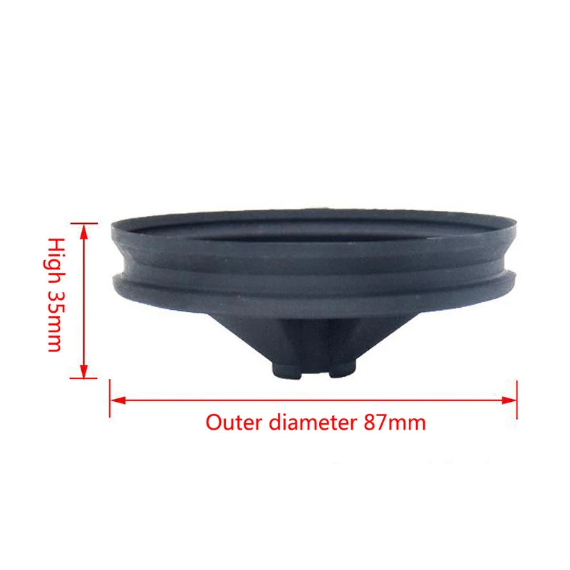 For Rubber Quiet Collar Sink Baffle Reduce Disposer Noise Tool Disposal Splash Guard Garbage Stopper Ring Cover Qme black