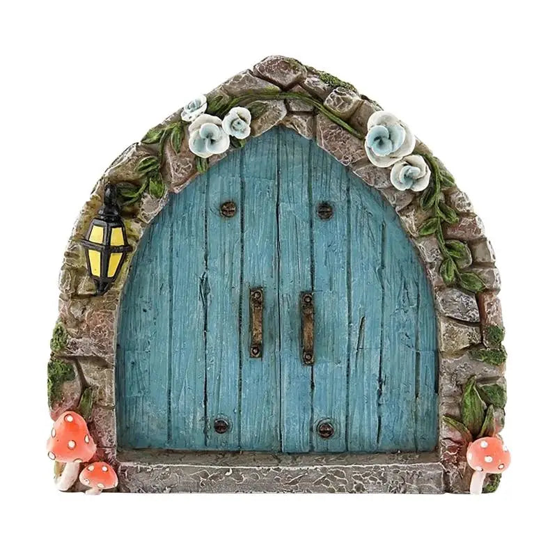 Mini Home Garden Doors Ornaments Elf Fairy Door Miniature House Decor Qme 1