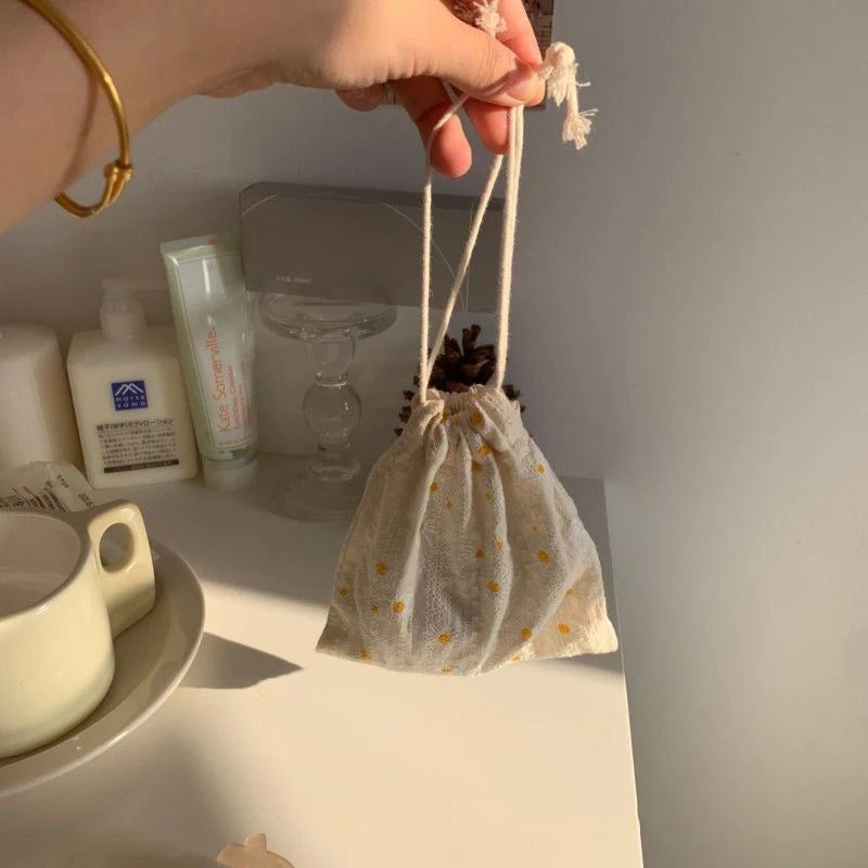DIY Drawstring Bag Travel Dust Proof Handbags Woman Jewelry Cosmetic Qme