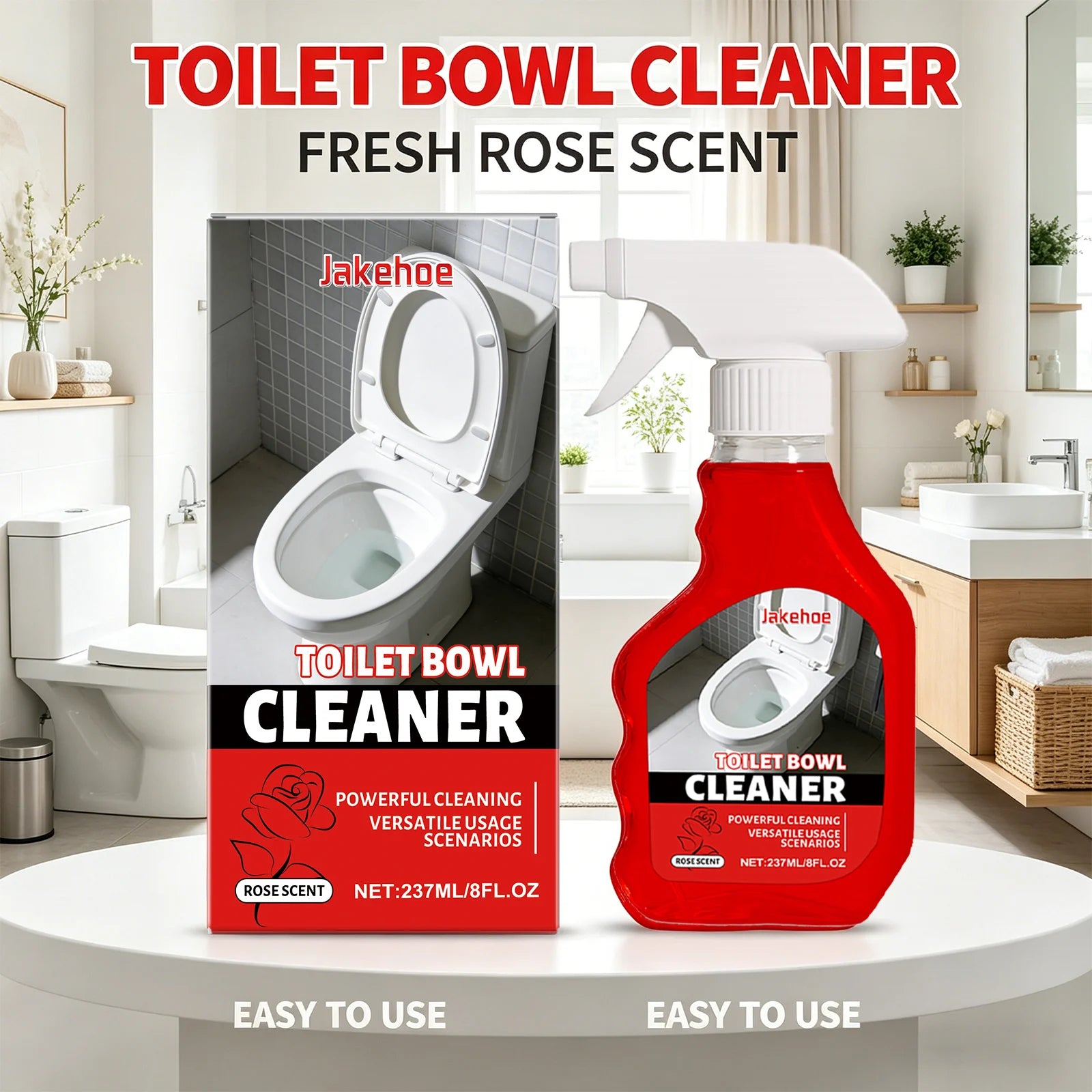 Powerful Toilet Bowl Cleaning Spray Remove Urinary Scale Reduce Odor Long-Lasting Fragrance Restore Luster Multi-surface Cleaner Qme