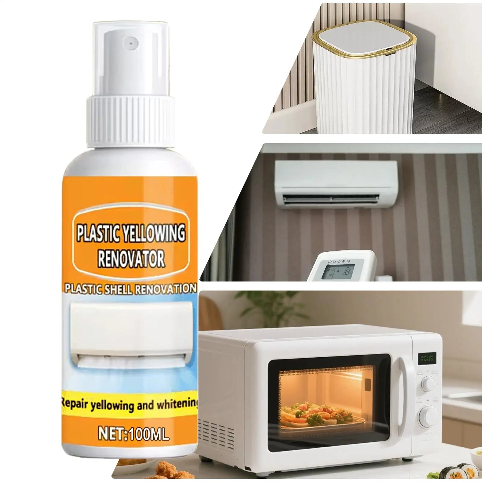 Yellow off Spray 100ml Multi Purpose Cleaner Multi-purpose Yellowing Remover Spray for Air Conditioner Remote Pc Case Cars Qme