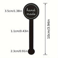100/200pcs black Thank you long sealing sticker pudding bottle sticker, baking box label sticker, baking, handicraft products Qme 200pcs