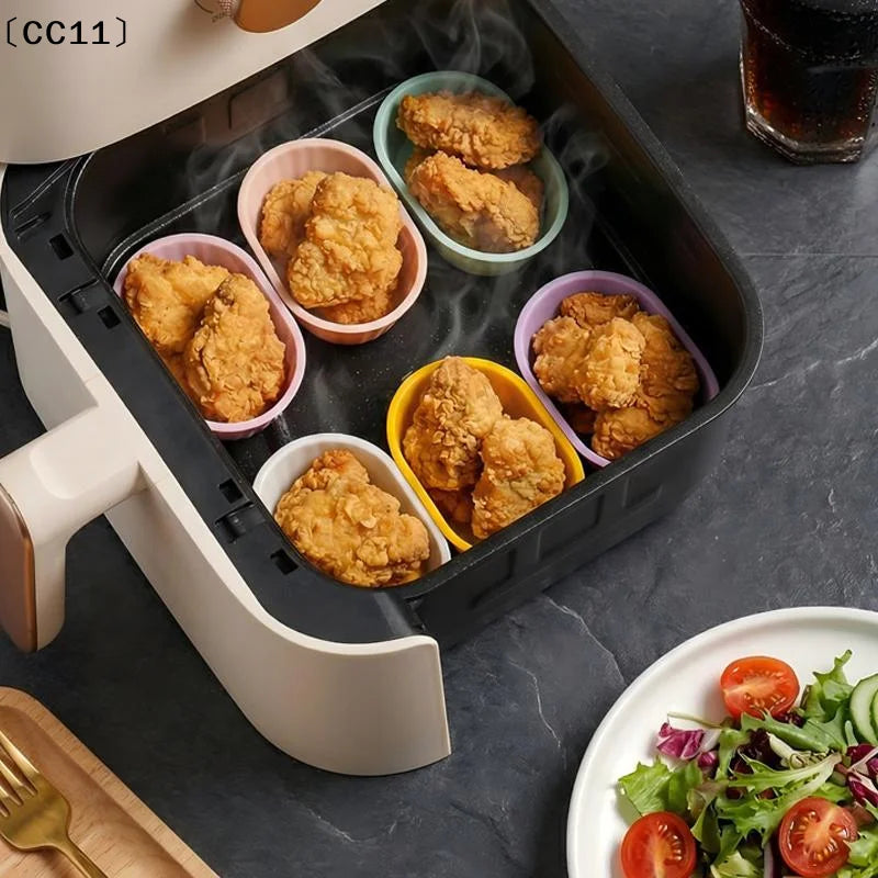 Silicone Muffin Mold Oval Cup Reusable Non-stick Cake Baking Kitchen Qme