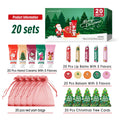 Christmas assembly gift set -20 sets, including balm, hand cream, lipstick, red gauze bag, Christmas tree thank you card Qme 20 sets