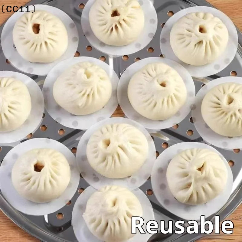 100 Disposable Steaming Paper Baking Silicone Oil Non-stick Steam Qme
