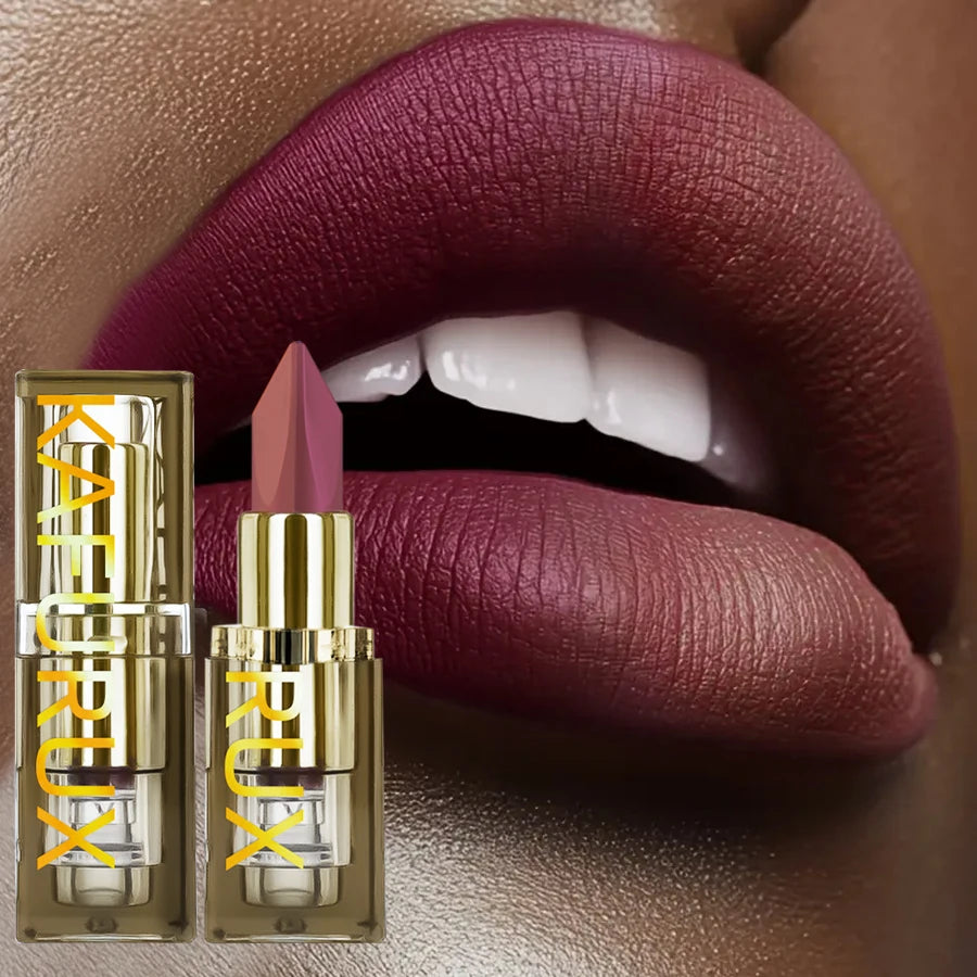 6 Glitter Two-tone Lipstick Purple Black Matte Lipsticks Cosmetics Qme