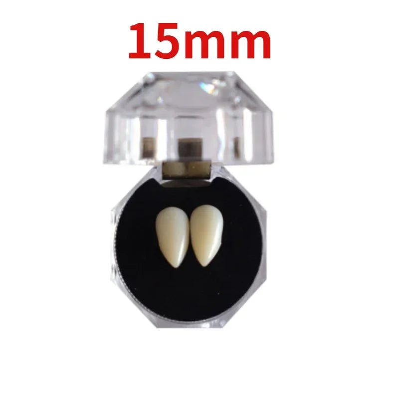 Halloween Fake Teeth Cosplay Vampire Fangs Retractable Teeth Dress Costume Tooth Gift Party Decoration Vampire Dracula Teeth Qme styleA-15MM