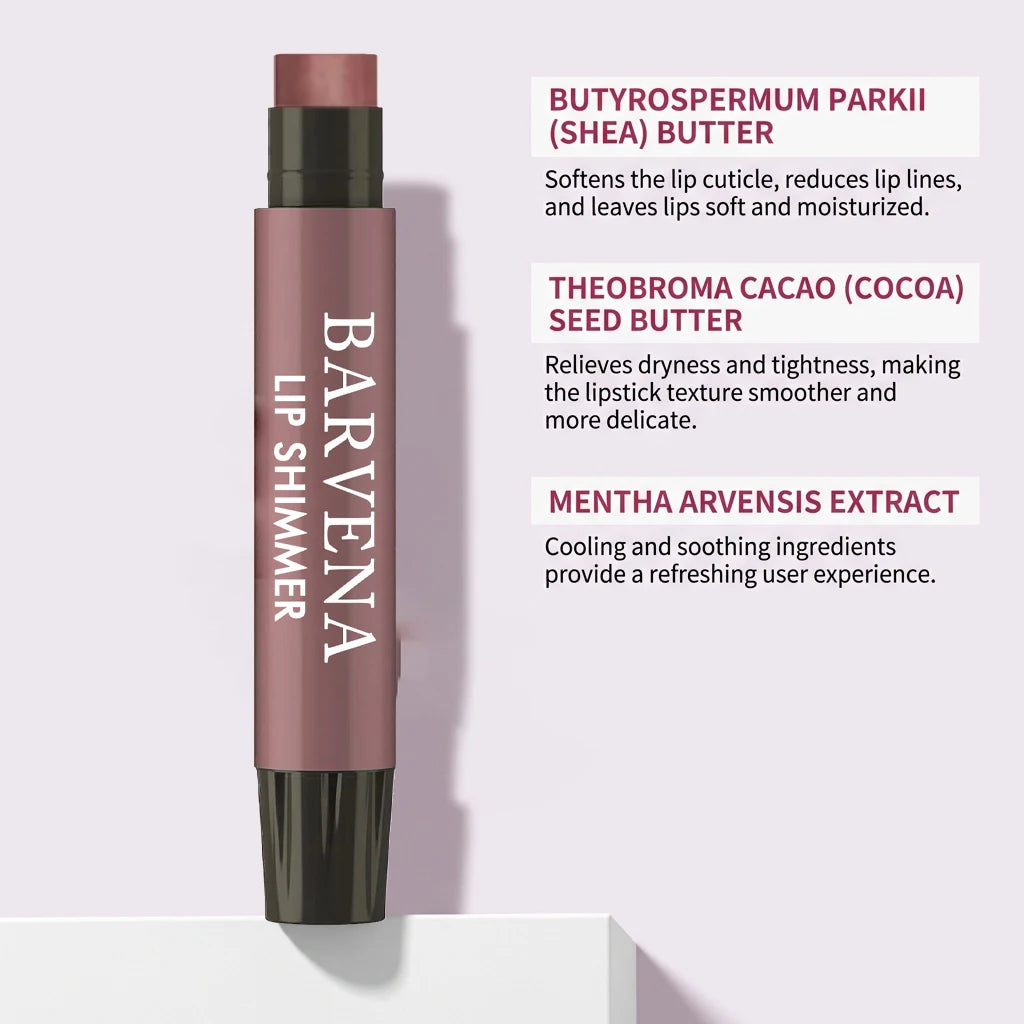 Lip Shimmer Dark Purple Tinted Lip Balm Stick Long Lasting Hydration with Natural Glowy Finish Moisturizing & Nourishing Makeup Qme