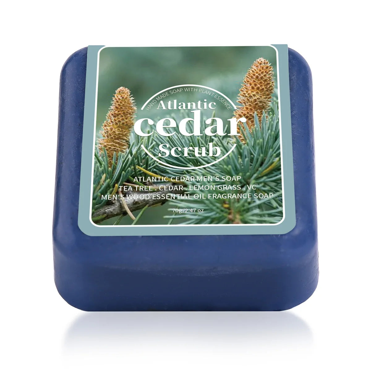 Men's Cedar Essential Oil Soap Travel Portable Hotel Deep Cleansing Qme