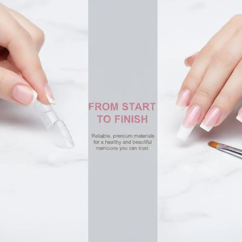 Clear Dual Nail Forms Pre-printed Guides Multiple Sizes Home Portable Qme