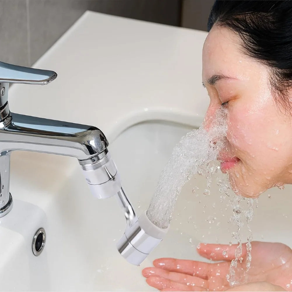 New 1080° Swivel Kitchen Faucet Extender Spray Head Stainless Steel Splashproof 2 Mode Tap Nozzle Bubbler Sink Faucet Aerator Qme
