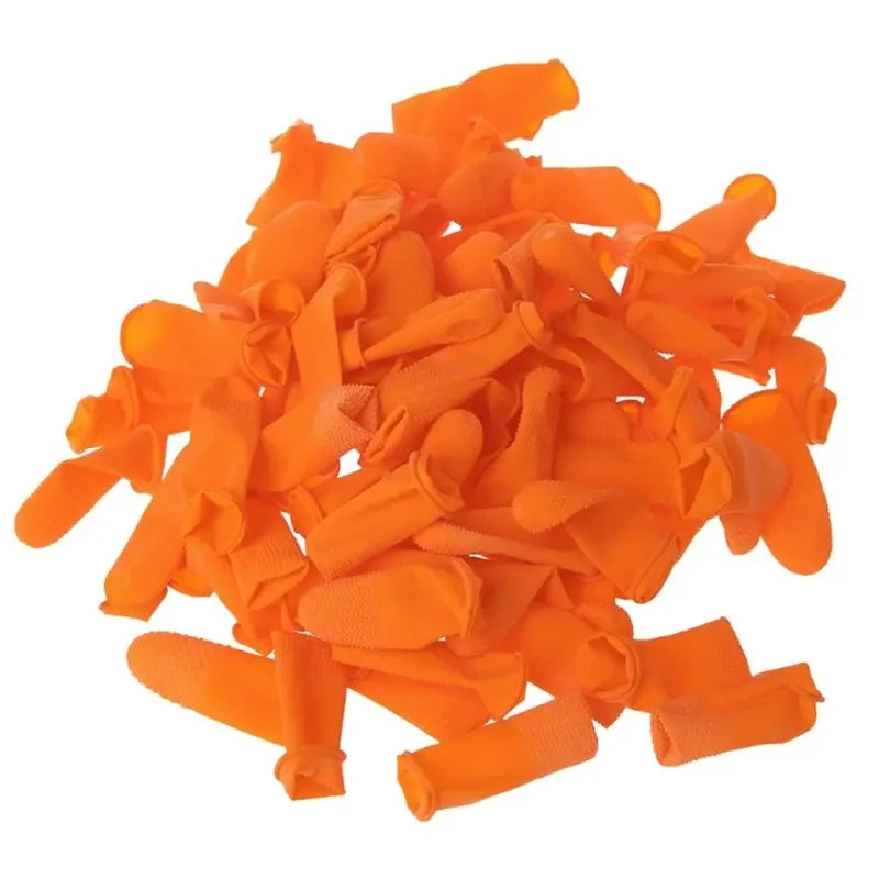 300PCS Disposable Protective Finger Cots Multi-Color Anti-Static Thickened Anti-Slip Dustproof Latex Finger Sleeves Qme