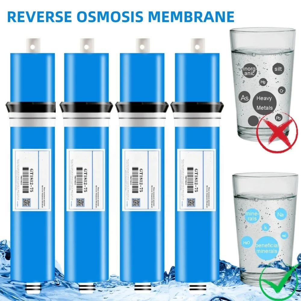 Water Purifier Reverse Osmosis Membrane Kitchen Direct Drinking Water Reverse Osmosis Universal Filter Cartridge 50/75/100/150G Qme