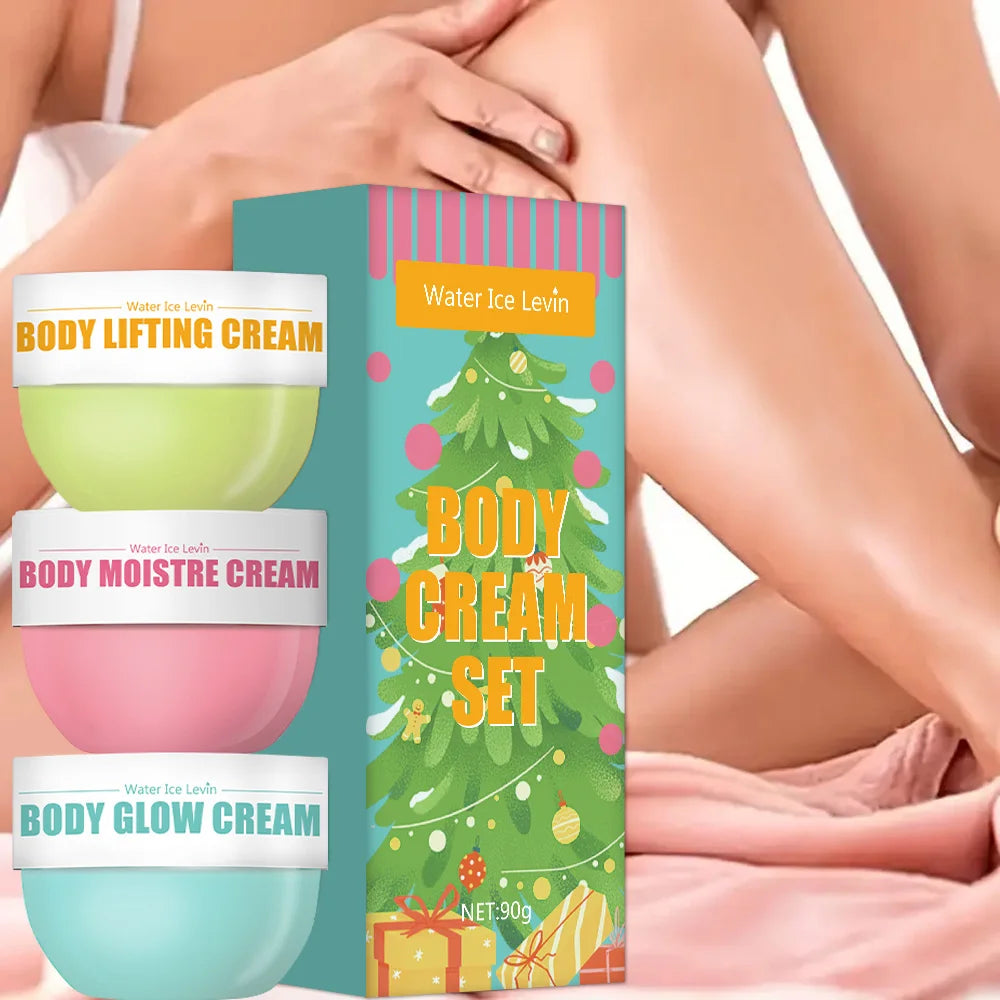 New 3-piece skin care set, body glow cream, firming body cream, body moisturizer for firming and lifting body skin Qme