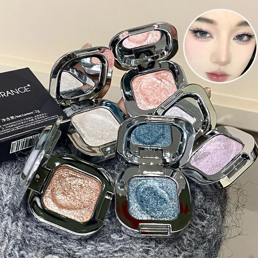 HERORANGE Square Single Highlighter Powder Creamy Soft Texture Qme