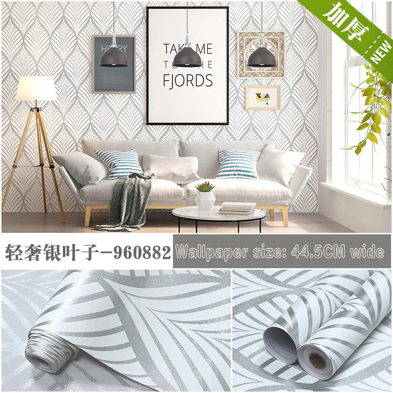 Modern Vinyl Wallpaper Peel Stick Boho Contact Paper Self Adhesive Qme yin ye zi 3mx44.5cm