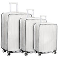3Pcs Suitcase Cover Protectors PVC Luggage Cover For Suitcases 20/24/28 Inch Transparent Clear Suitcase Cover For Wheeled Trolle Qme 3PCS