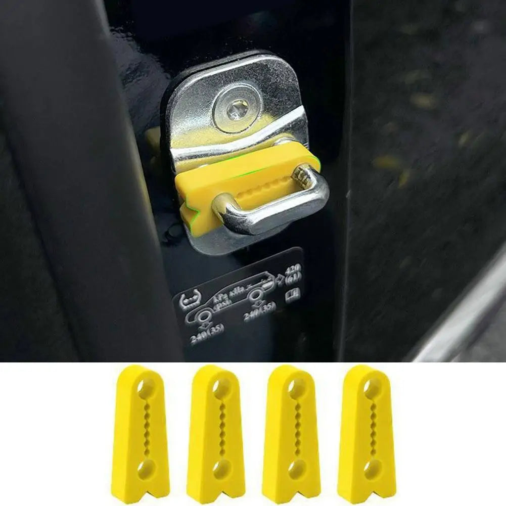 4pc automobile Door Damper Easy Installation Silicone Damper Cushion Car Door Shock-Absorbing Pad For Vehicles RV Truck Trailer Qme B