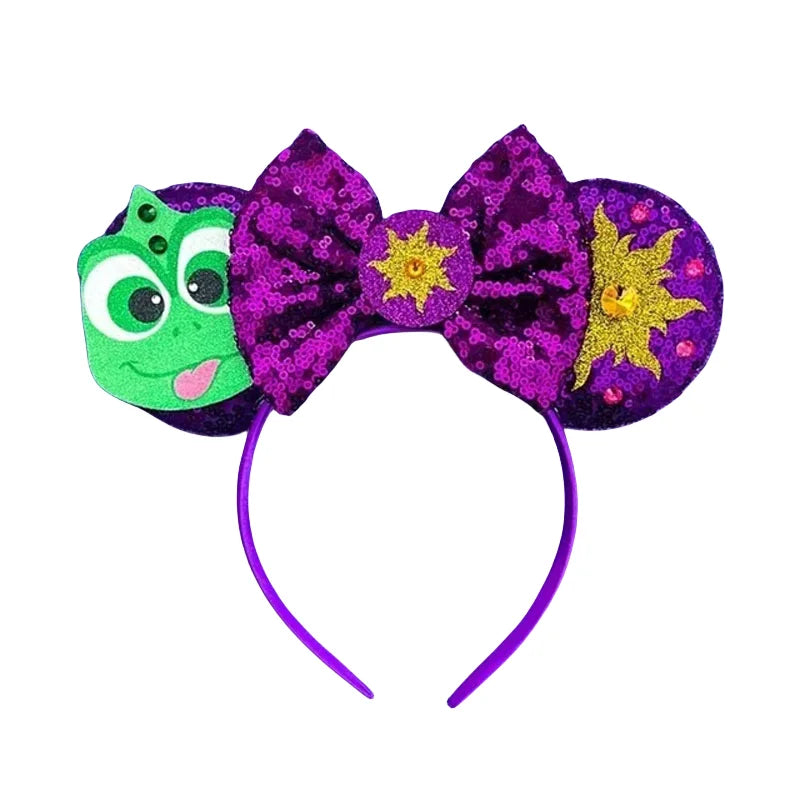Sunflower Fashion Mouse Ears Princess Headband For Kids Band For Women Hair Accessories Girls Sequins 5" Sequin Bow Headwear Qme Headband 11